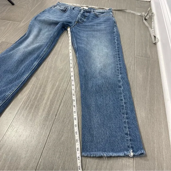 Boyish Tommy Jeans High Rise Straight Greed Wash Cotton Button Fly 26 Raw Hem - Picture 16 of 16